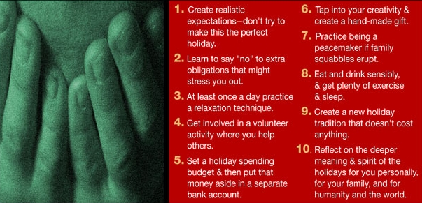 10 tips for reducing holiday stress holiday stress reduction tips